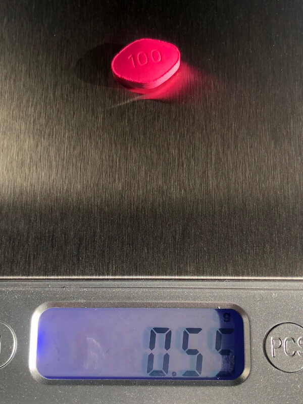 センフォースFMの重量計測（0.55g）